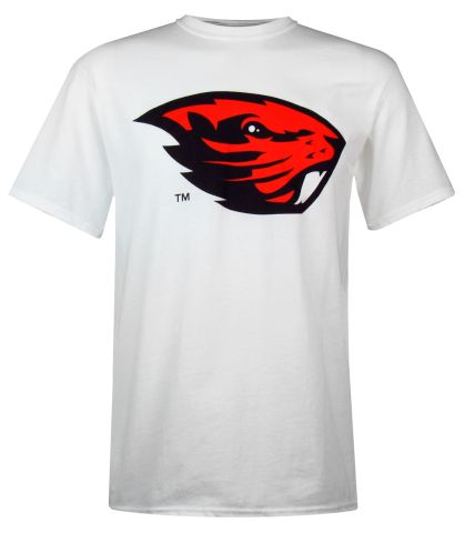 Value Men's White Tee with Beaver